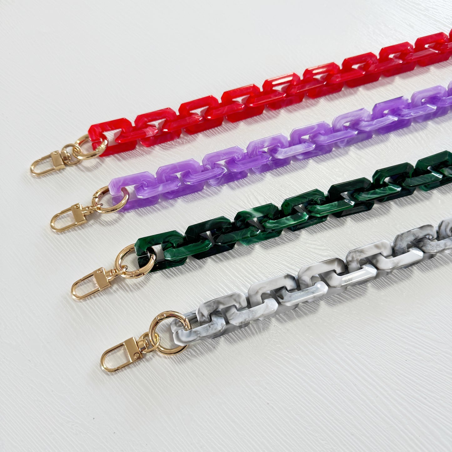 21x28mm Acrylic High Quality Purse Chain, Metal Shoulder Handbag Strap, Replacement Handle Chain, Metal Crossbody Bag Chain Strap LD-3214