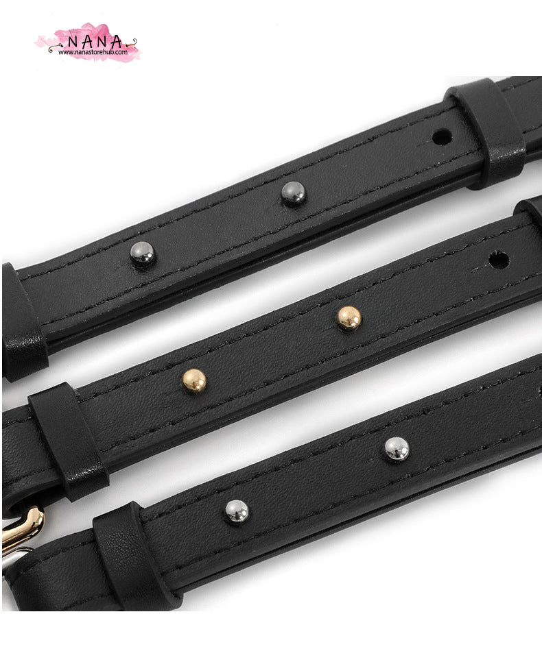 4CM Second Layer Cowhide Bag Strap,High Quality Smooth Leather Wrapping, Leather Shoulder Handbag Strap,Replacement Handle,A-6/JD-3291