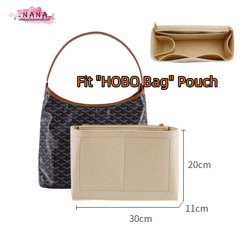 Purse Organizer Insert Fit "HOBO Bag" Pouch Handbag Shaper Premium Felt,Bag Shaper,Bag Liner, JD-3320