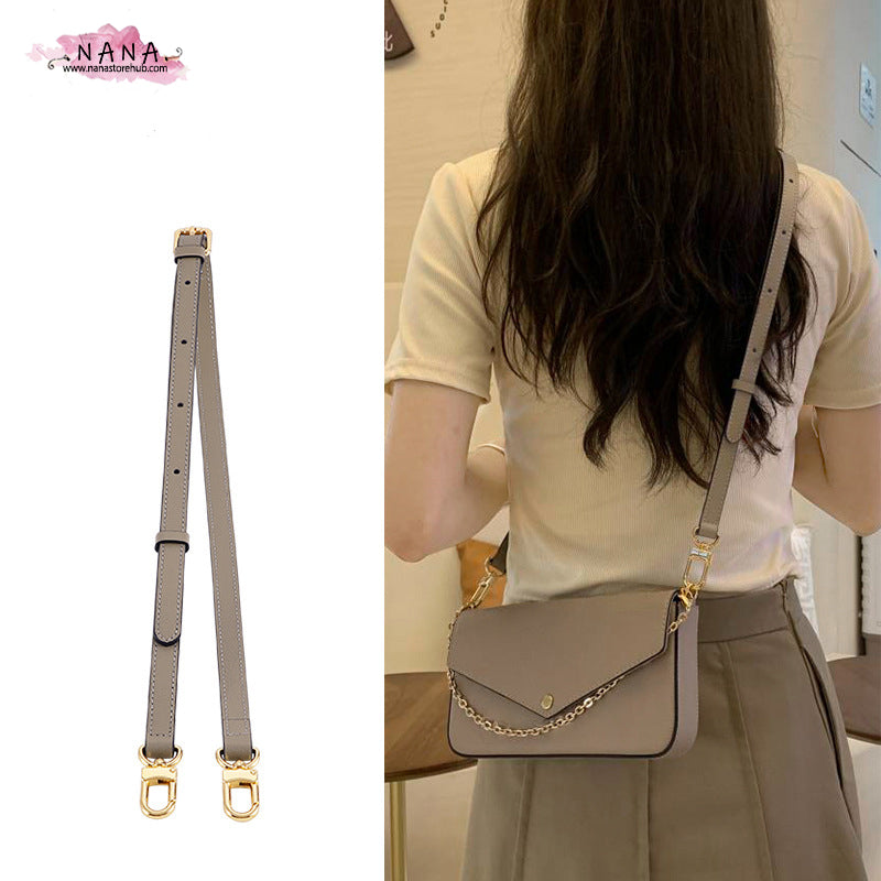 1.5CM Full Grain Leather Bag Strap,High Quality Caviar Leather Wrapping, Leather Shoulder Handbag Strap,Replacement Handle,JD-3328