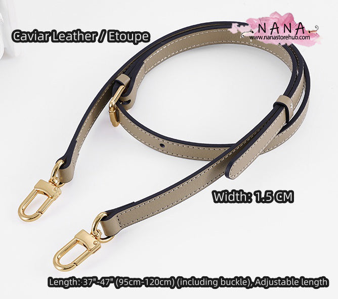 1.5CM Full Grain Leather Bag Strap,High Quality Caviar Leather Wrapping, Leather Shoulder Handbag Strap,Replacement Handle,JD-3328