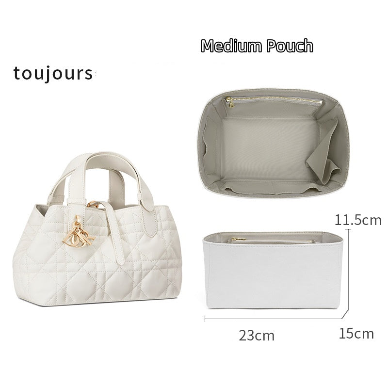 Purse Organizer Insert Fit " Small / Medium Toujours bag" Pouch Handbag Shaper Premium Felt,Bag Shaper,Bag Liner, JD-3507