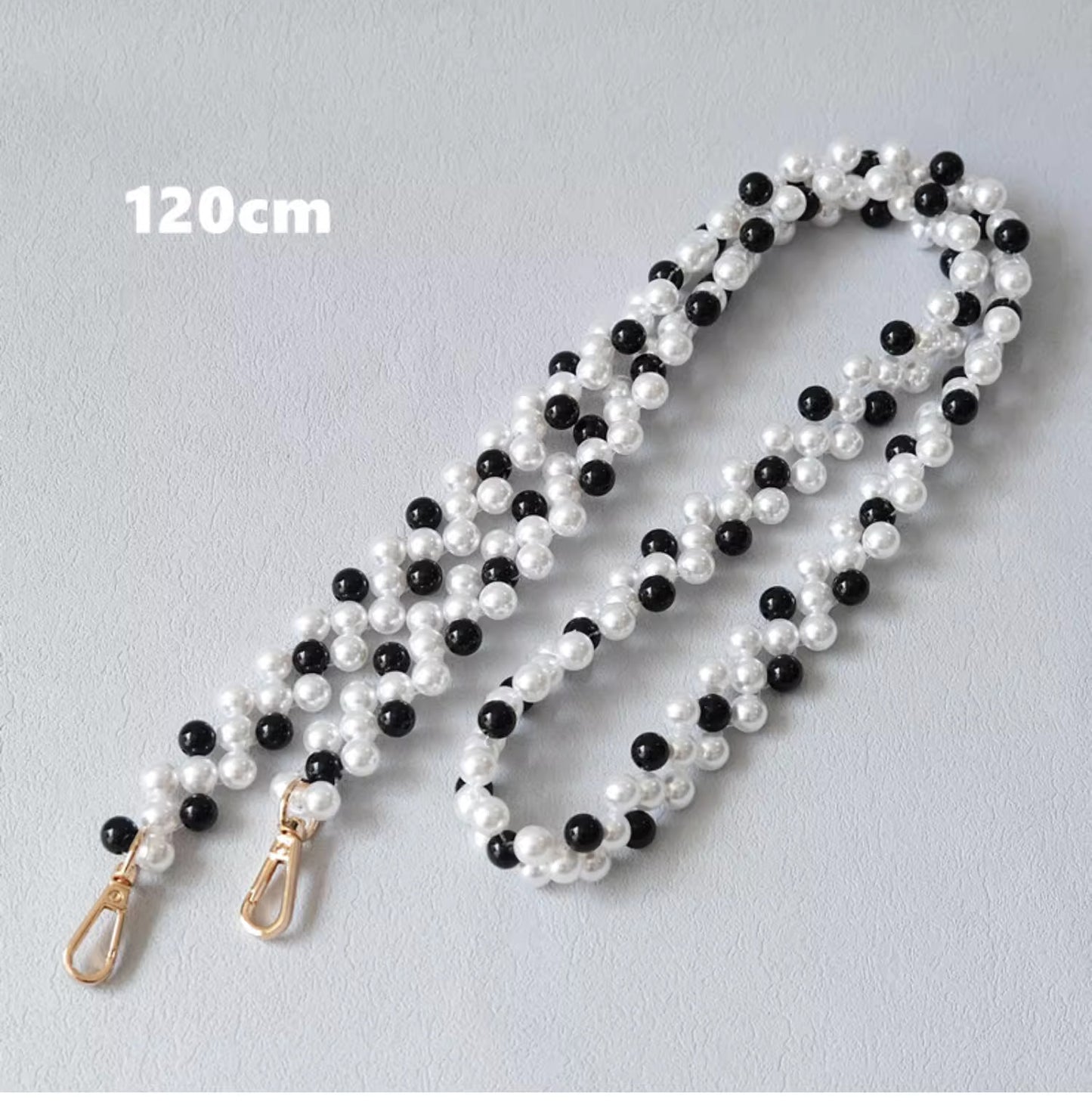 Pearl Acrylic High Quality Purse Chain, Metal Shoulder Handbag Strap, Replacement Handle Chain, Metal Crossbody Bag Chain Strap LD-3547