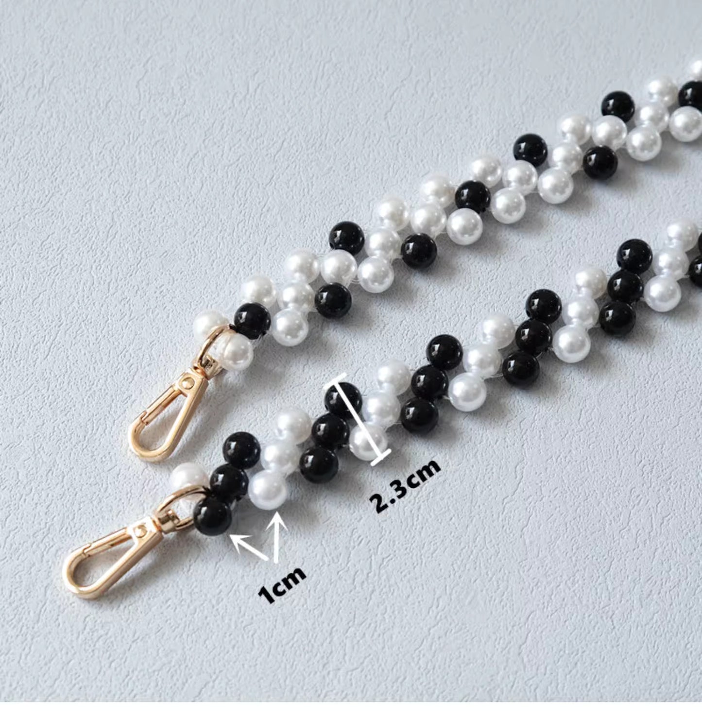 Pearl Acrylic High Quality Purse Chain, Metal Shoulder Handbag Strap, Replacement Handle Chain, Metal Crossbody Bag Chain Strap LD-3547