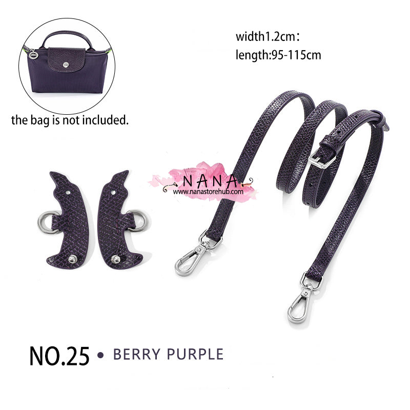 High Quality Leather Wrapping,Fit "MINI Longchamp bag"Leather Shoulder Handbag Strap,Replacement Handle,Metal Crossbody Strap,A-36/LD-3549