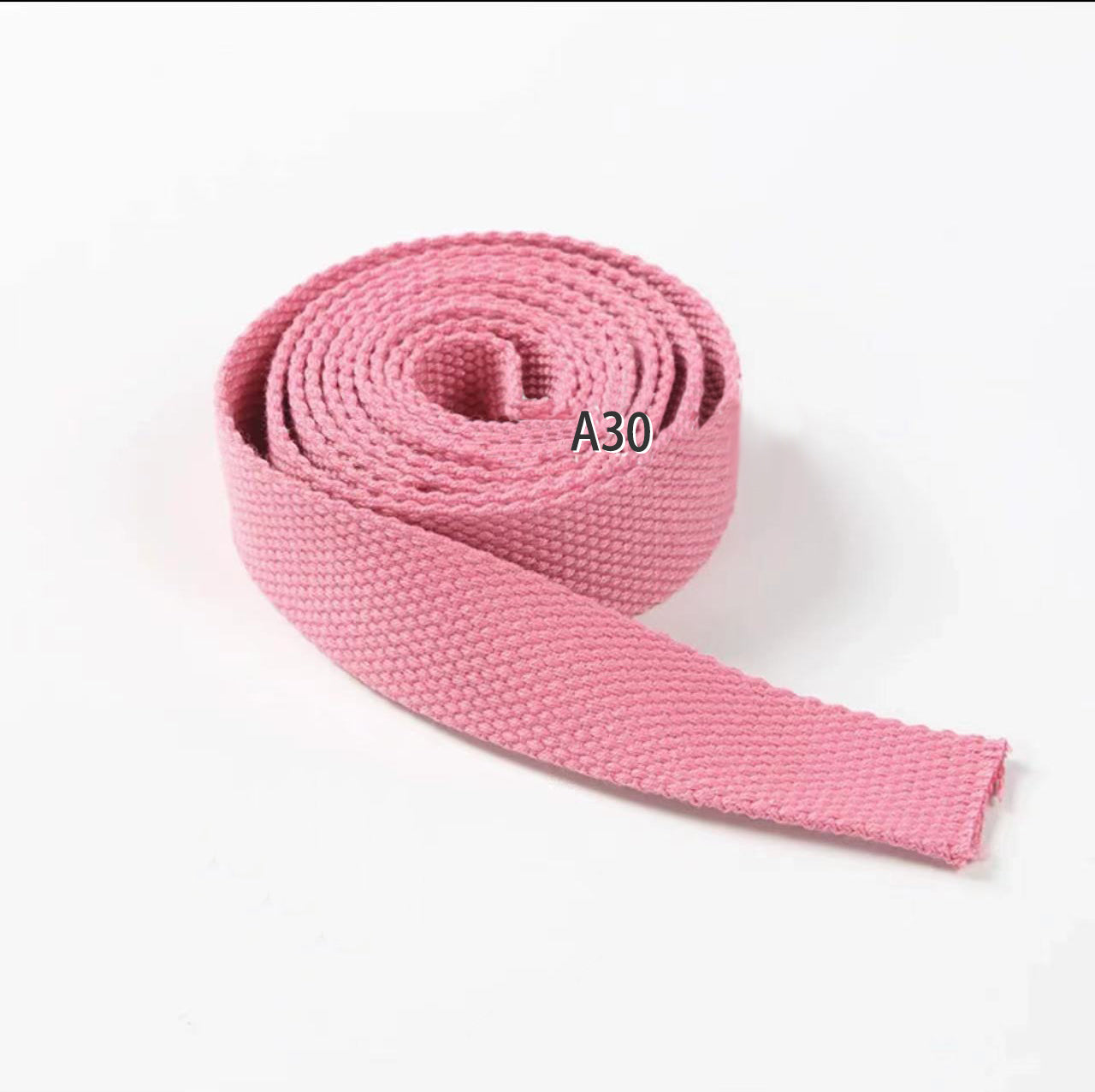 30 Color Variety, 1 Inch Cotton Webbing: Robust Straps for Tote Bags, Bag Handles, and Upholstery Applications ,JD-3563