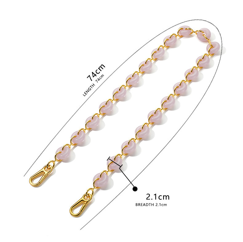 21mm High Quality Purse Chain Strap,Alloy Acrylic and Iron, Metal Shoulder Handbag Strap,Purse Replacement Chains,JD-3575