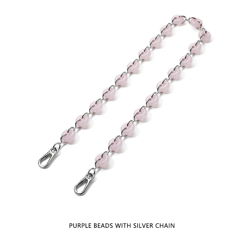 21mm High Quality Purse Chain Strap,Alloy Acrylic and Iron, Metal Shoulder Handbag Strap,Purse Replacement Chains,JD-3575