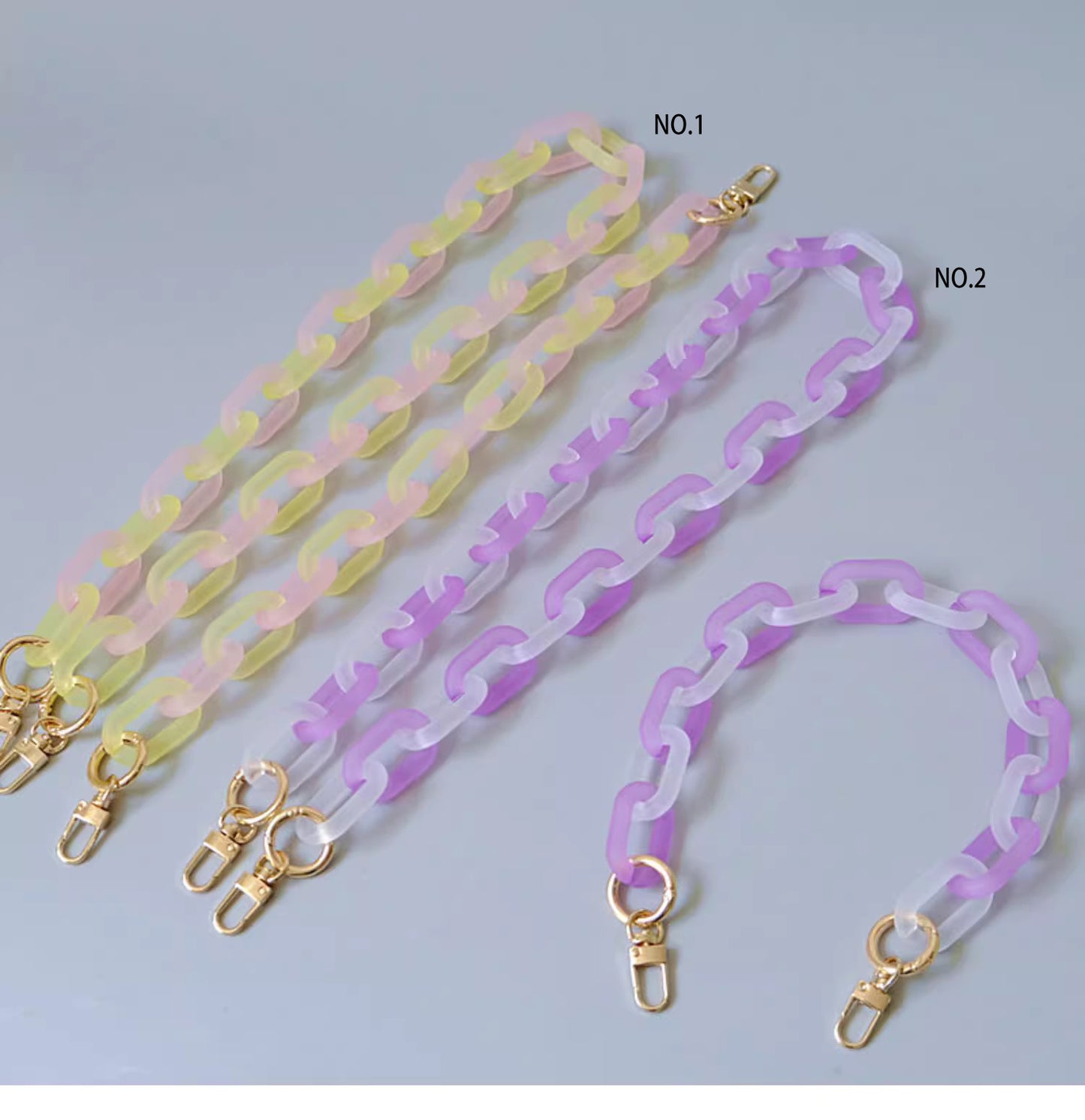 23X38mm Acrylic High Quality Purse Chain, Metal Shoulder Handbag Strap, Replacement Handle Chain, Metal Crossbody Bag Chain Strap LD-3603