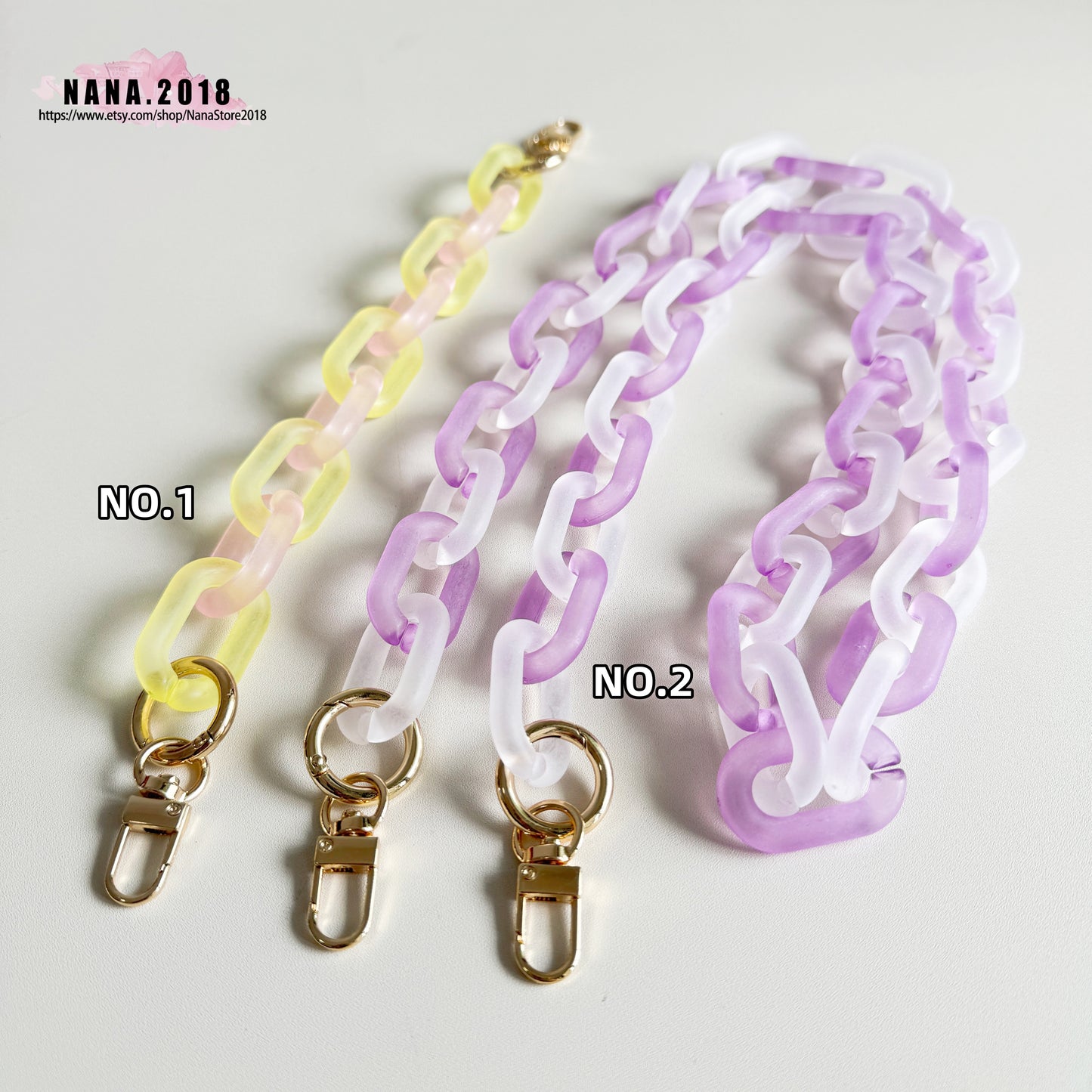 23X38mm Acrylic High Quality Purse Chain, Metal Shoulder Handbag Strap, Replacement Handle Chain, Metal Crossbody Bag Chain Strap LD-3603