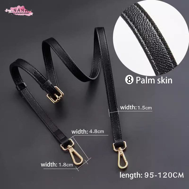 Black High Quality Cow Leather Wrapping, Caviar Cow Leather Shoulder Handbag Strap, Replacement Handle , Bag Accessories, JD-3624