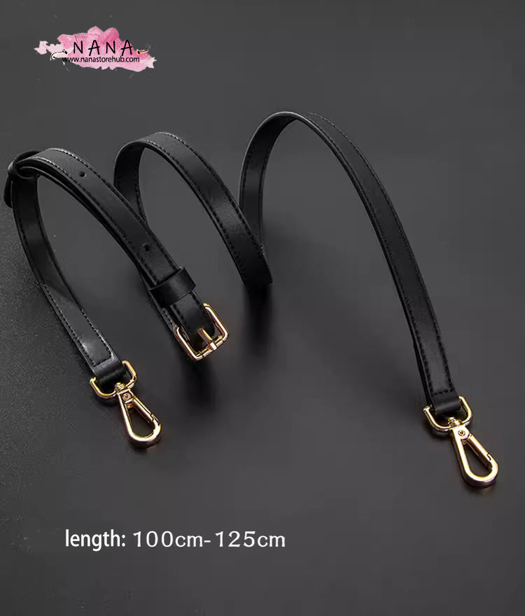 Black High Quality Cow Leather Wrapping, Caviar Cow Leather Shoulder Handbag Strap, Replacement Handle , Bag Accessories, JD-3624