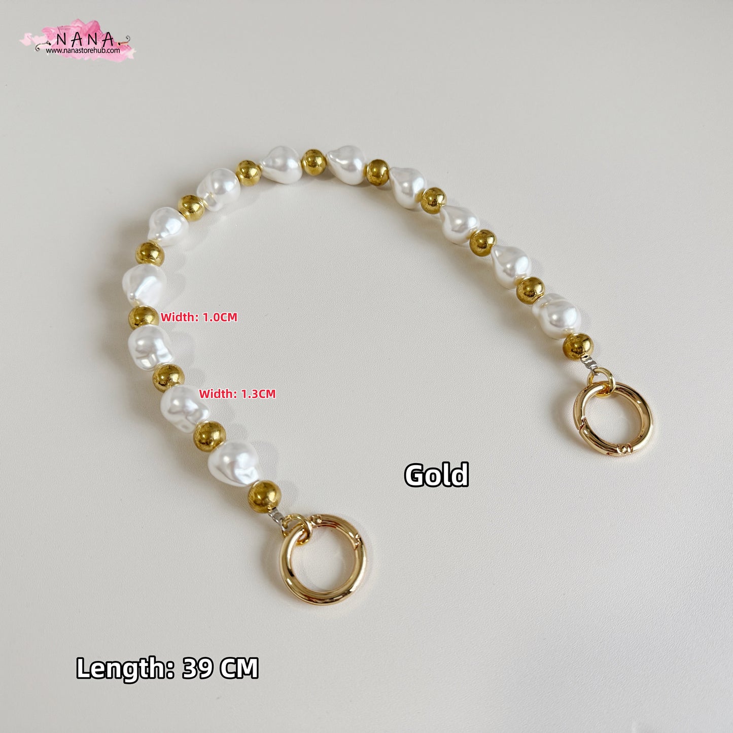 Pearl High Quality Purse Chain,Alloy and Pearl, Metal Shoulder Handbag Strap,Bag Strap, Bag Accessories, Detachable,JD-3630