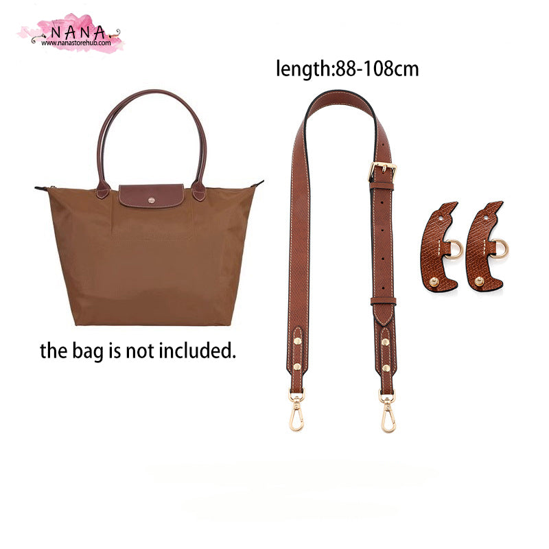 High Quality Leather Wrapping,Fit "S/M/L  Longchamp bag"Leather Shoulder Handbag Strap,Replacement Handle,Metal Crossbody Strap,A-50/JD-3674