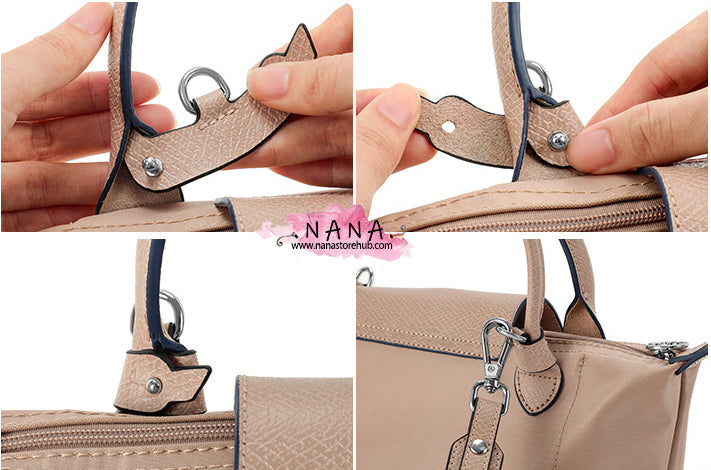 High Quality Leather Wrapping,Fit "S/M/L  Longchamp bag"Leather Shoulder Handbag Strap,Replacement Handle,Metal Crossbody Strap,A-50/JD-3674