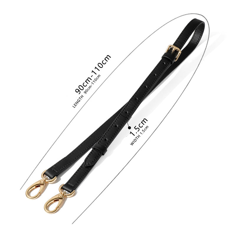 1.5CM Full Grain Leather Bag Strap,High Quality Smooth Leather Wrapping, Leather Shoulder Handbag Strap,Replacement Handle,A-81/JD-3696