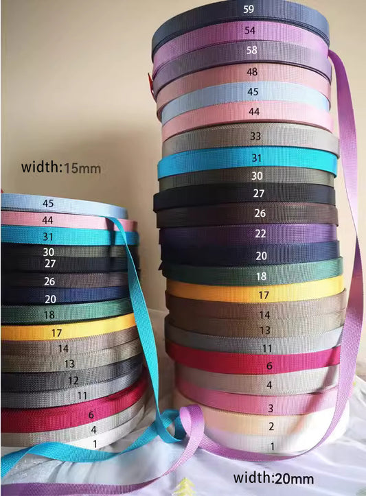 Nylon Webbing Strap, 23 Vibrant Colors, 4/5" Width - Heavy Duty Material for Tote Bag Handles and Upholstery Projects ,JD-3699-A