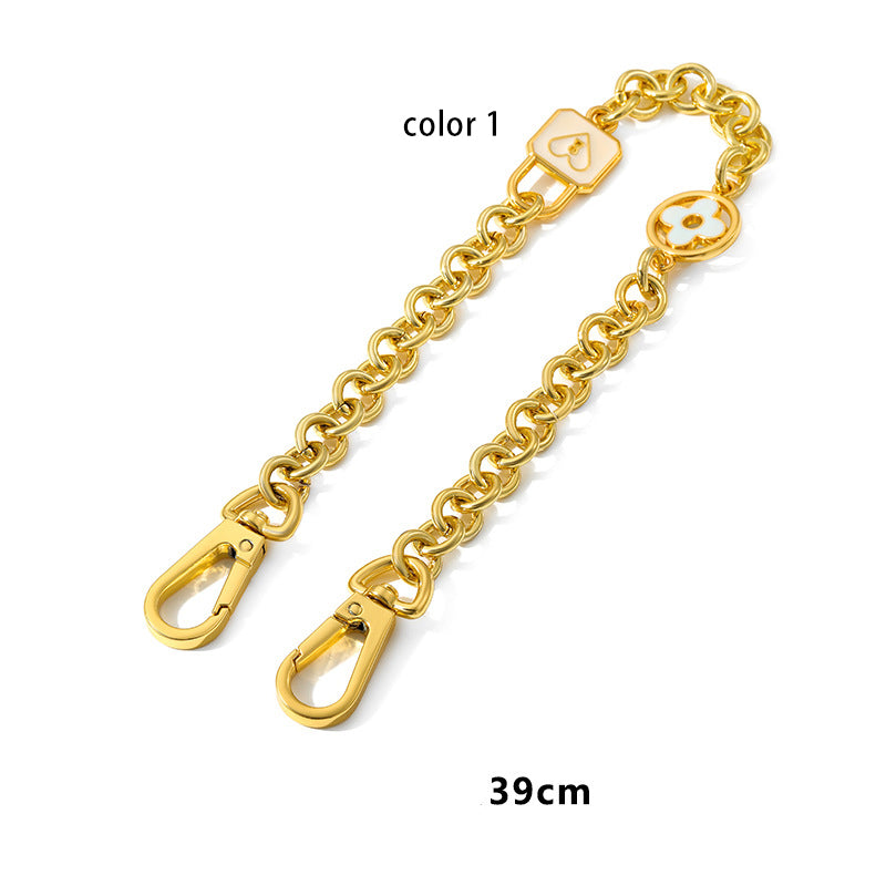 10mm 24K Gold Plated Titanium Steel High Quality Purse Chain, Metal Shoulder Handbag Strap,Bag Strap, Bag Accessories, Detachable,H-59/JD-3701