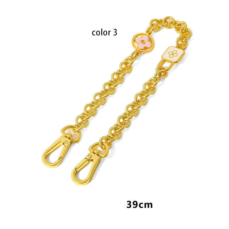 10mm 24K Gold Plated Titanium Steel High Quality Purse Chain, Metal Shoulder Handbag Strap,Bag Strap, Bag Accessories, Detachable,H-59/JD-3701