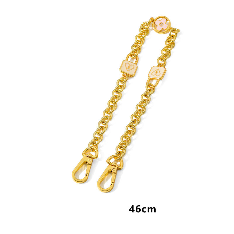 10mm 24K Gold Plated Titanium Steel High Quality Purse Chain, Metal Shoulder Handbag Strap,Bag Strap, Bag Accessories, Detachable,H-59/JD-3701