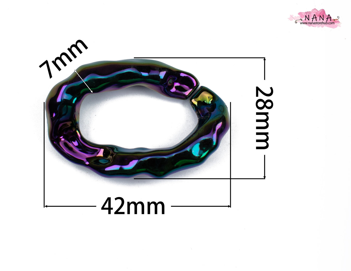 28x42mm Rainbow Acrylic High Quality Purse Chain,Metal Shoulder Handbag Strap, Replacement Handle Chain,Metal Crossbody Bag Strap,LD-3737