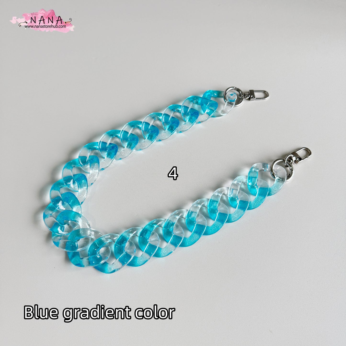 33x40mm Gradient Acrylic High Quality Purse Chain,Metal Shoulder Handbag Strap,Replacement Handle Chain,Crossbody Bag Chain Strap,LD-3850