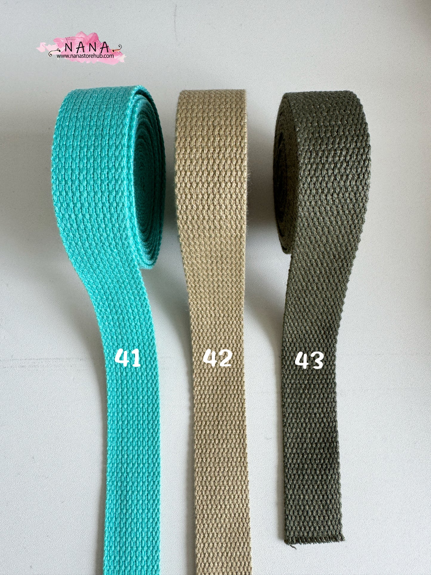 Heavy-Duty Cotton Webbing Strap, 1 Inch Width - Versatile for Bag Handles, Tote Bags, Upholstery - Available in 42 Colors ,JD-505