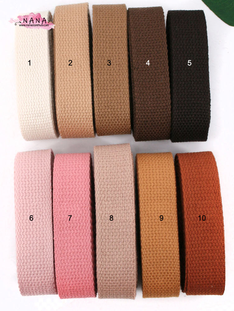 40-Color Selection, 1.2 Inch Cotton Webbing: Heavy-Duty Straps for Tote Bags, Bag Handles, and Upholstery Needs ,JD-506