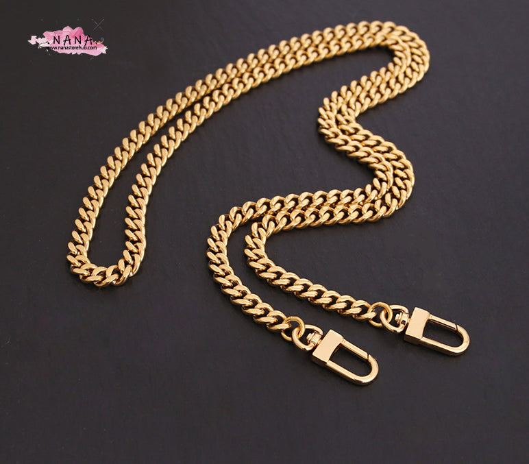 9mm 24K Gold Plated Titanium Steel High Quality Purse Chain, Metal Shoulder Handbag Strap,Bag Strap, Bag Accessories, Detachable,JD-573
