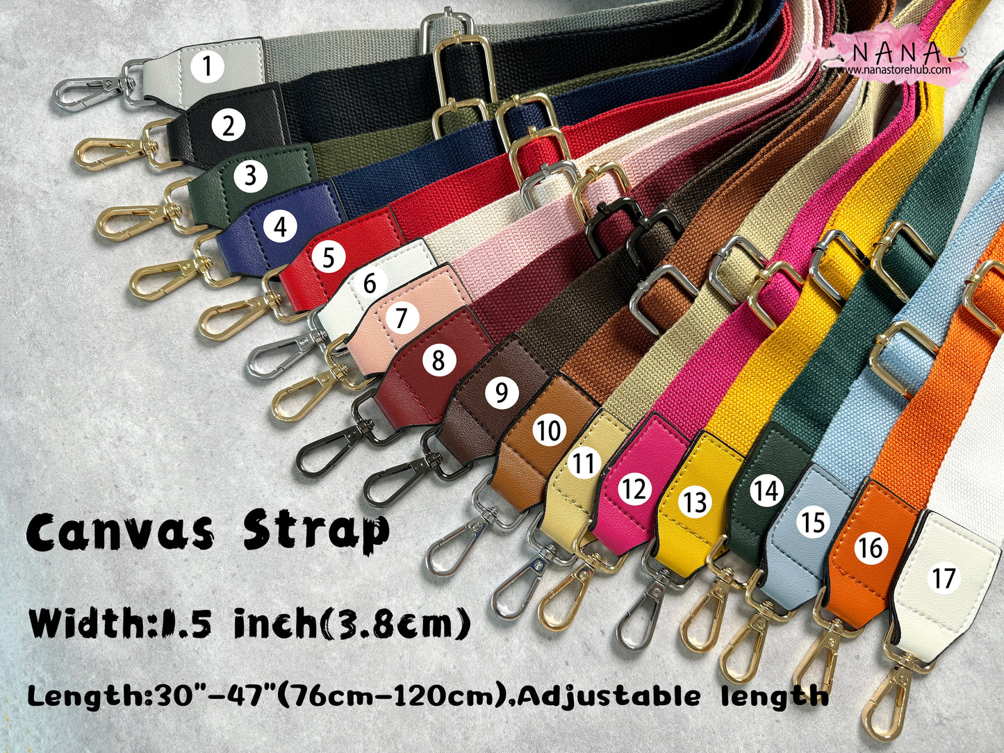 17Color, 1.5inch Canvas Bag Strap,High Quality Canvas Strap,Canvas Shoulder Handbag Strap,Replacement Handle ,Bag Accessories,JD-700-1