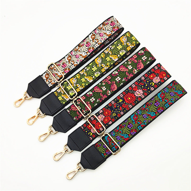 5CM Bohemia Embroidery Canvas Bag Strap,High Quality Canvas Strap,Canvas Shoulder Handbag Strap, Replacement Handle , Bag Accessories,JD-766