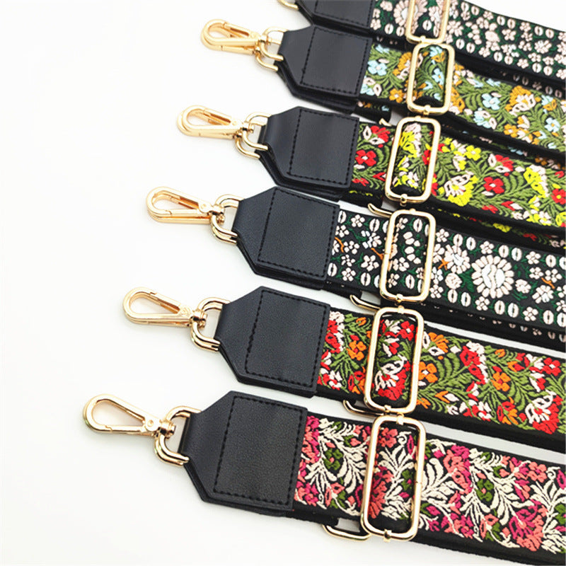 5CM Bohemia Embroidery Canvas Bag Strap,High Quality Canvas Strap,Canvas Shoulder Handbag Strap, Replacement Handle , Bag Accessories,JD-766