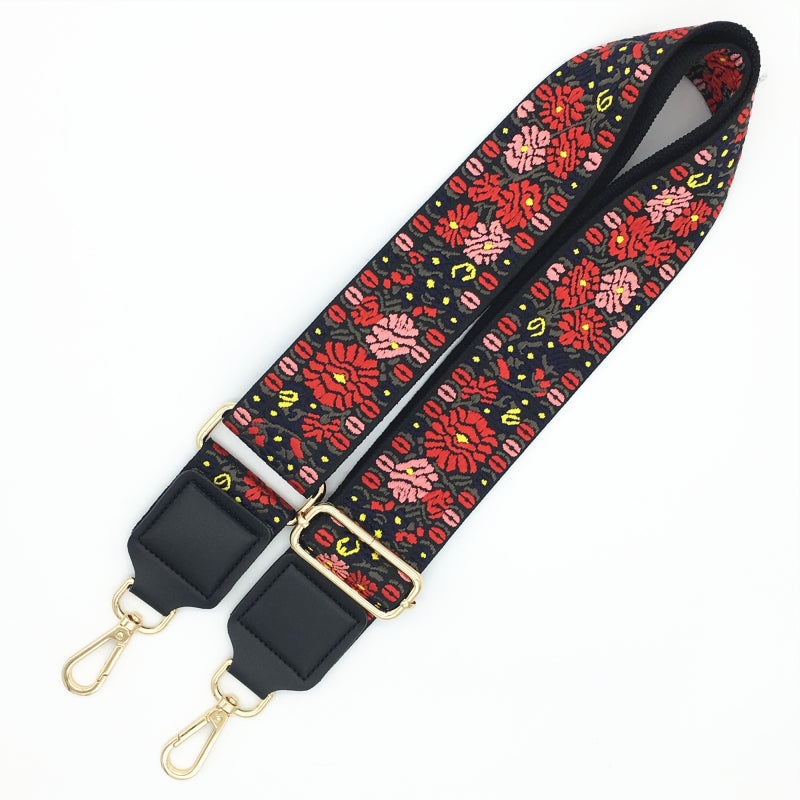 5CM Bohemia Embroidery Canvas Bag Strap,High Quality Canvas Strap,Canvas Shoulder Handbag Strap, Replacement Handle , Bag Accessories,JD-766