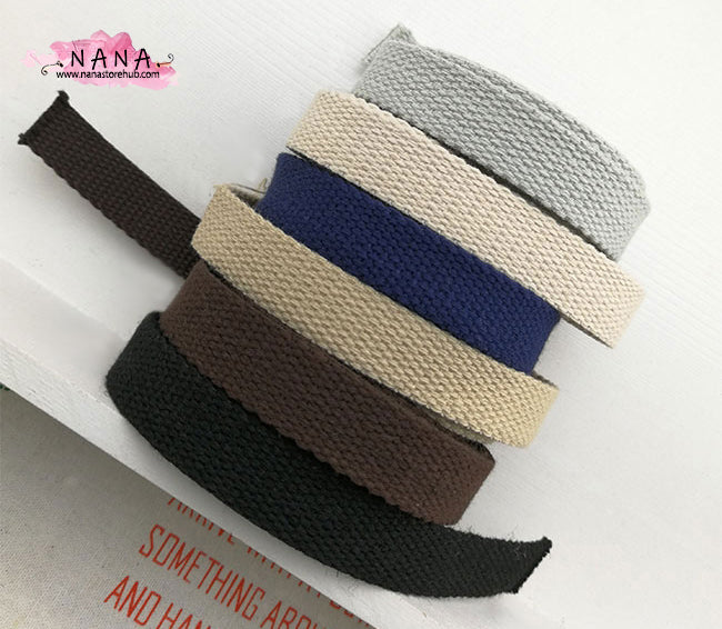 10 Color, 3/5 Inch Cotton Webbing  Heavy Duty Bag handles, bag strap for tote bag Upholstery Webbing ,JD-791