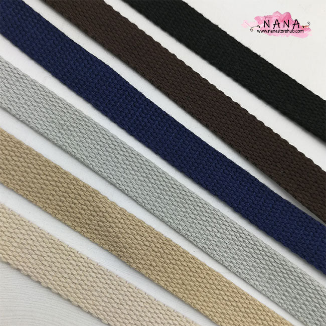 10 Color, 3/5 Inch Cotton Webbing  Heavy Duty Bag handles, bag strap for tote bag Upholstery Webbing ,JD-791