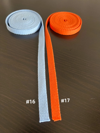 Cotton Webbing Strap, 15 Vibrant Colors, 1/2" Width - Heavy Duty Material for Tote Bag Handles and Upholstery Projects ,JD-792