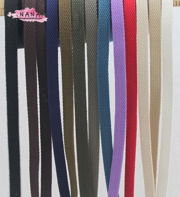 Cotton Webbing Strap, 15 Vibrant Colors, 1/2" Width - Heavy Duty Material for Tote Bag Handles and Upholstery Projects ,JD-792