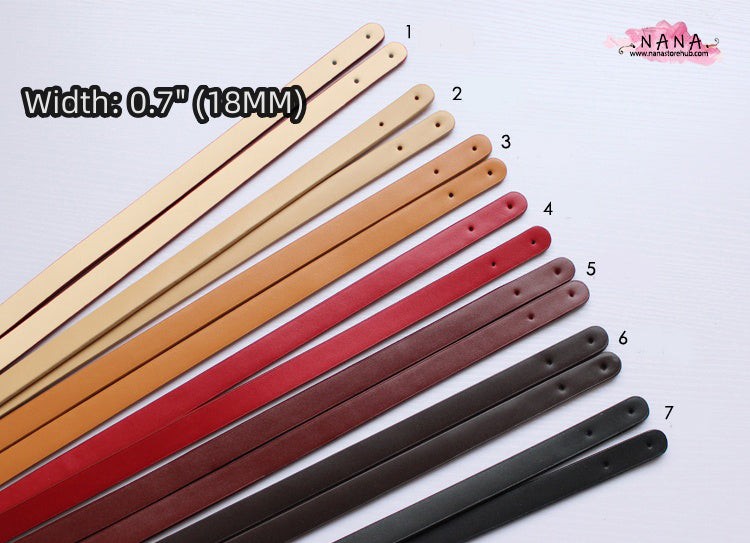 7Color,A pair of purse handle Full Grain Leather strap for Bag Leather Replacement Strap Handles handbag handle, JD-814