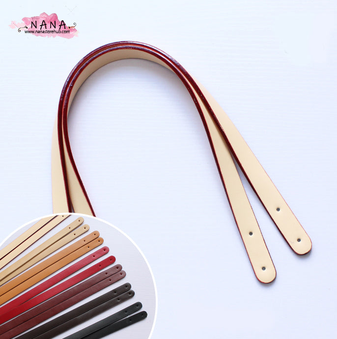 7Color,A pair of purse handle Full Grain Leather strap for Bag Leather Replacement Strap Handles handbag handle, JD-814