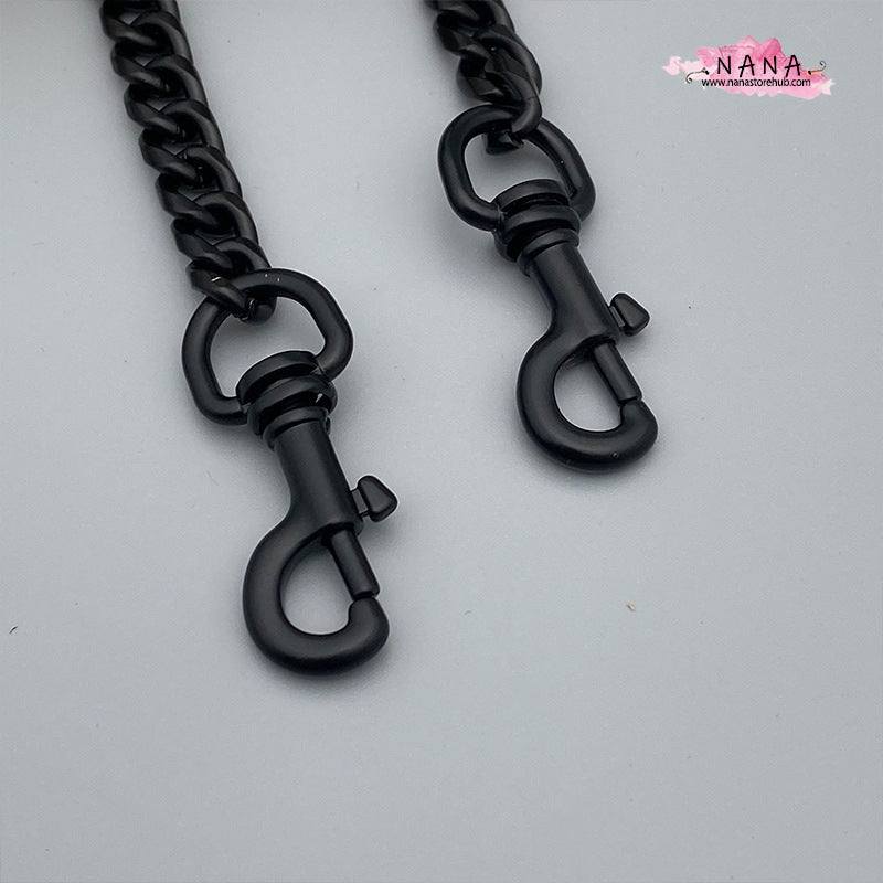 8mm 'Midnight Elegance' Purse Chain Strap: Premium Alloy and Iron, Handbag Shoulder Strap Replacement, JD-872 - Uplift Your Accessory Collection with Our High-End, Metallic Black Bag Chains