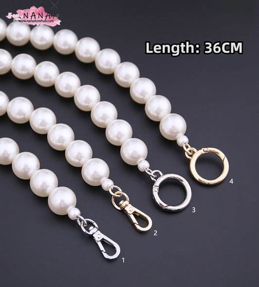 Pearl High Quality Purse Chain,Alloy and Pearl, Metal Shoulder Handbag Strap,Bag Strap, Bag Accessories, Detachable,JD-958