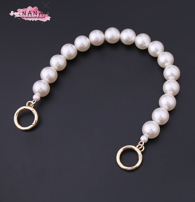 Pearl High Quality Purse Chain,Alloy and Pearl, Metal Shoulder Handbag Strap,Bag Strap, Bag Accessories, Detachable,JD-958