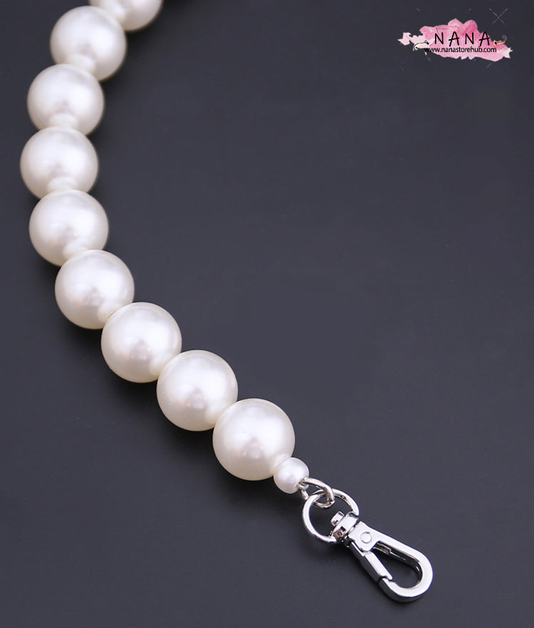 Pearl High Quality Purse Chain,Alloy and Pearl, Metal Shoulder Handbag Strap,Bag Strap, Bag Accessories, Detachable,JD-958