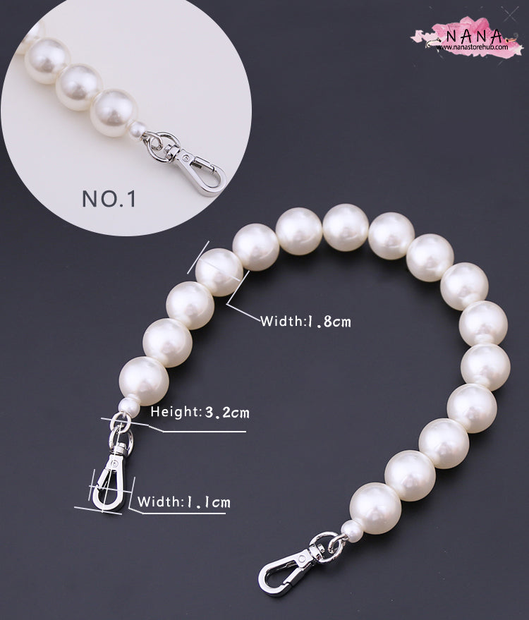 Pearl High Quality Purse Chain,Alloy and Pearl, Metal Shoulder Handbag Strap,Bag Strap, Bag Accessories, Detachable,JD-958