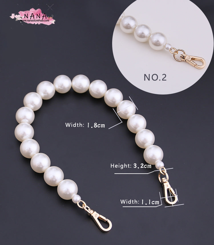 Pearl High Quality Purse Chain,Alloy and Pearl, Metal Shoulder Handbag Strap,Bag Strap, Bag Accessories, Detachable,JD-958