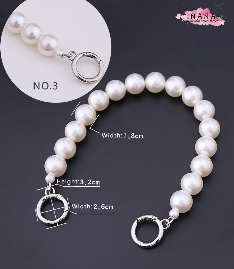 Pearl High Quality Purse Chain,Alloy and Pearl, Metal Shoulder Handbag Strap,Bag Strap, Bag Accessories, Detachable,JD-958