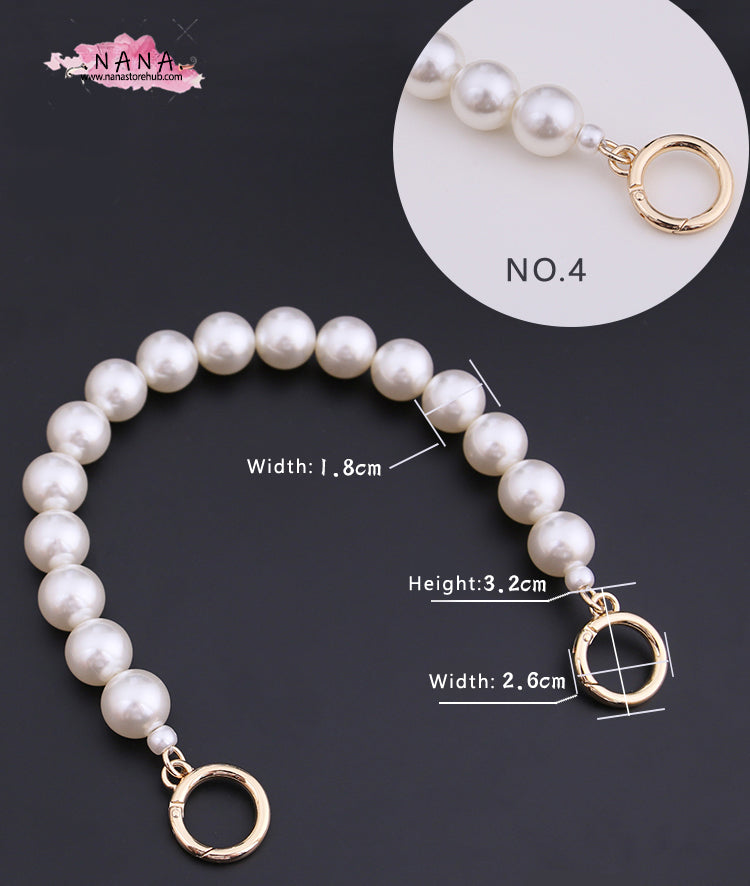 Pearl High Quality Purse Chain,Alloy and Pearl, Metal Shoulder Handbag Strap,Bag Strap, Bag Accessories, Detachable,JD-958