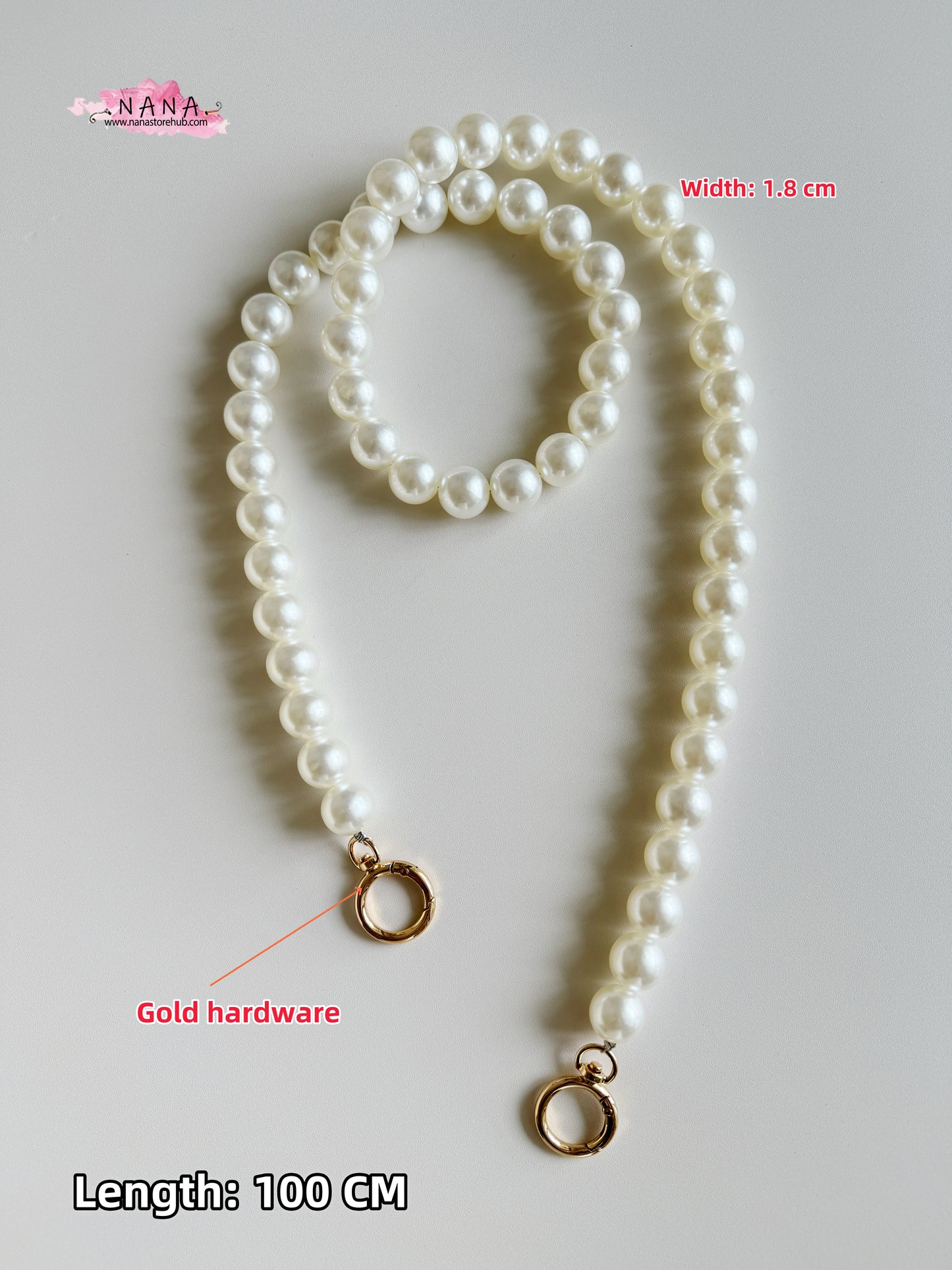 Pearl High Quality Purse Chain,Alloy and Pearl, Metal Shoulder Handbag Strap,Bag Strap, Bag Accessories, Detachable,JD-958