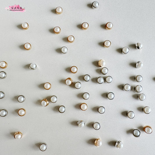 PACK of 30 Bucket Pearl White  Rivets Studs Leather Studs Leather Craft Decorative Rivet, M-037