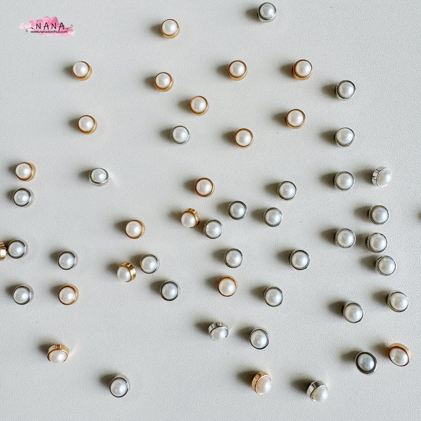 PACK of 30 Bucket Pearl White  Rivets Studs Leather Studs Leather Craft Decorative Rivet, M-037